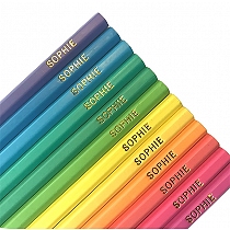 Neon-Pastell fargeblyanter med navn: 12 stk