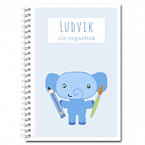 Personlig tegnebok: elefant - gutt