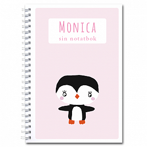 Personlig notatbok: pingvin - jente